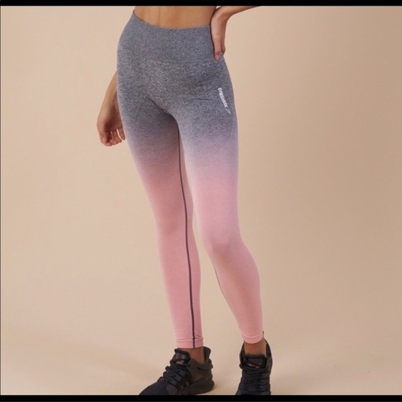 gymshark Pants - Selling ombré grey/pink pants! Never worn